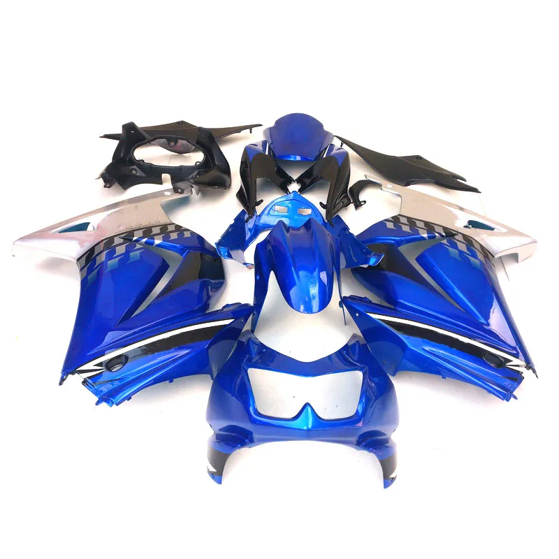 

High Quality Injection fairings kits For Kawasaki Ninja250R 2008 2009 Blue Black Motorcycle Fairing EX250 Ninja250R 08-14 CV49