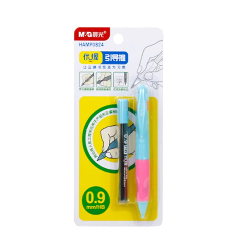 M & G Isi Ulang Pensil 0.9Mm, Pegangan Yang Sangat Baik, Koreksi, Cengkeraman, Segitiga, Pensil Baling-Baling Otomatis