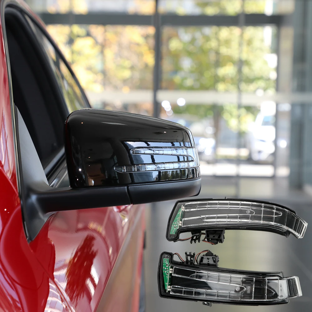 Indicador do espelho retrovisor do carro, lâmpada LED Blinker, luzes de sinalização para Mercedes Benz W221, W212, W204, W176, W246, X156, C204, C117, 12V