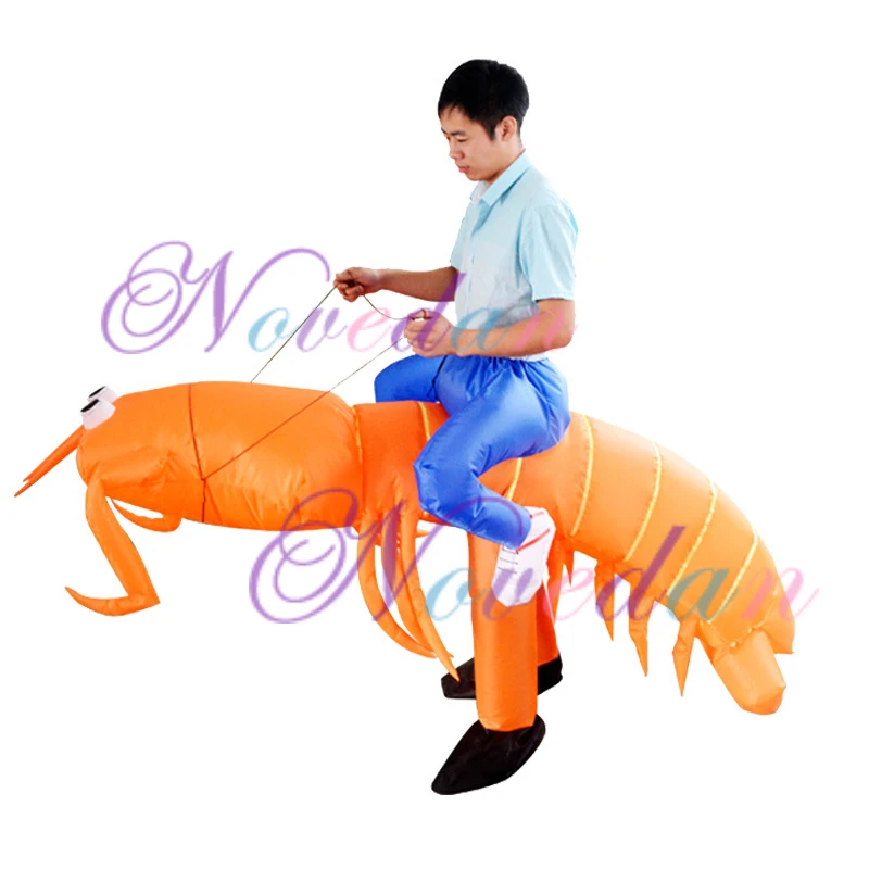 Inflatable Pippi Shrimp Costume Halloween Perform Festival Party Funny Anime Fancy Dress Inflatable Costume For Adult 150-195cm