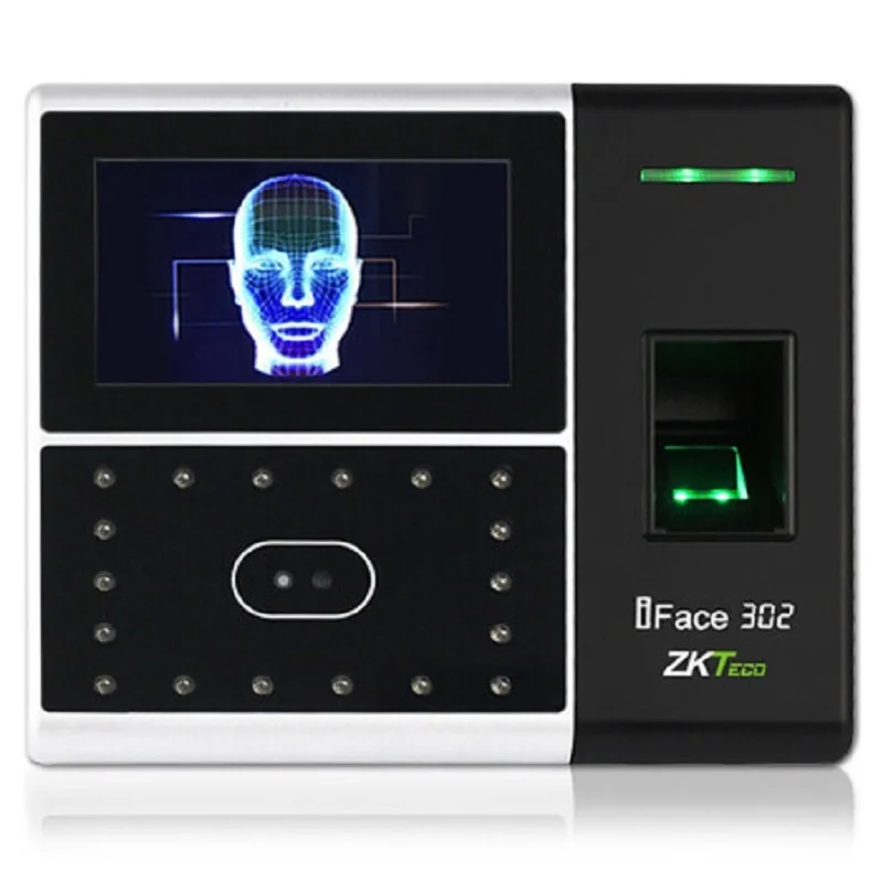 ZK-iFace302-S Reconhecimento Facial, Identificação de Impressões Digitais, Tempo e Atendimento, Terminal De Controle De Acesso, 4.3 \