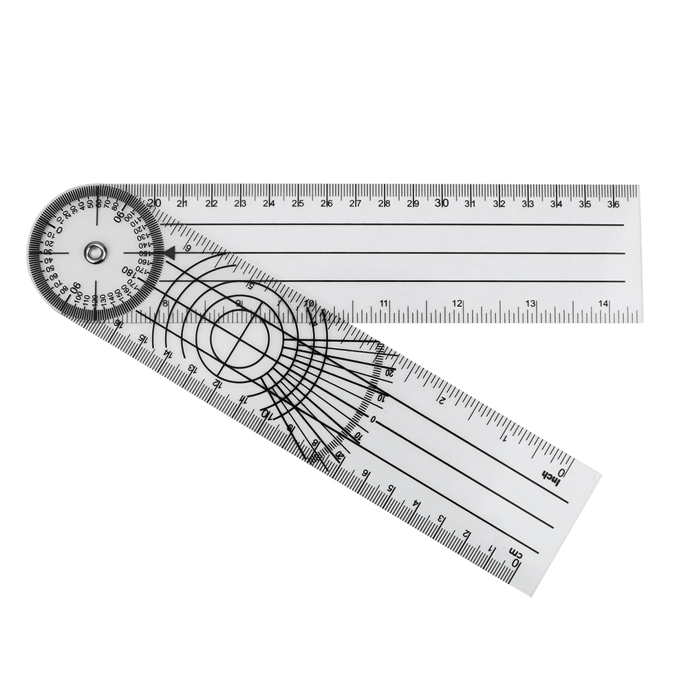 Measuring Tool Goniometer Protractors 360 Degree Rotation Professional Angle Medical Spinal Ruler Multifunction Goniometer