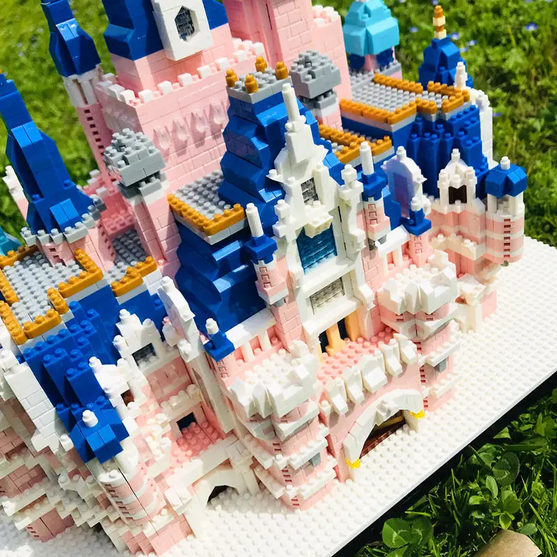 6300Pcs + Giấc Mơ Truyện Ma Thuật Disney Xây Dựng Lâu Đài Khối Kiến Trúc Mô Hình Mini Gạch Xây Dựng Đồ Chơi Anime Quà Tặng Cho Trẻ Em 7822