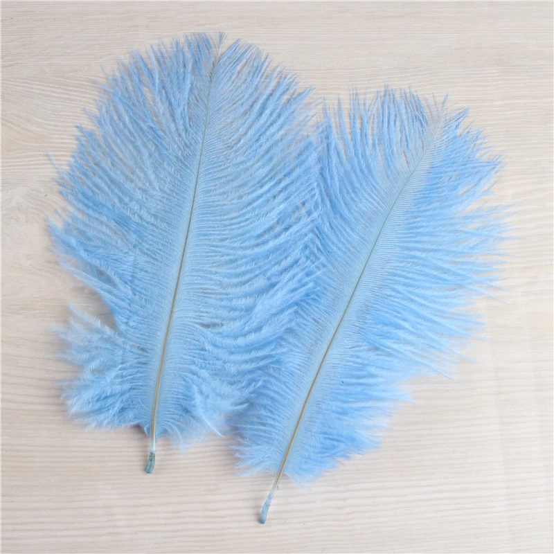 Hot Sale 10pcs Beautiful Light Blue Ostrich Feathers 6-8 Inches/15-20 Cm Wholesale Decoration Plumas Plume