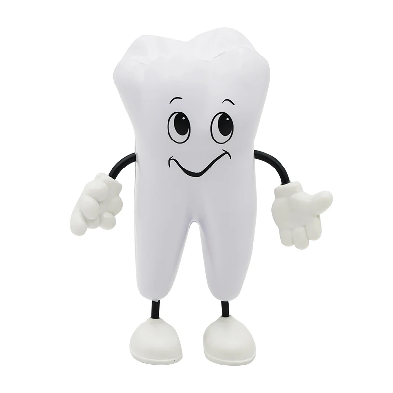 1pc Tooth-Figure Squeeze Toy Soft PU Foam Tooth Model Shape Kawaii Dental Clinic Dentistry Promotional Item Dentist Gift
