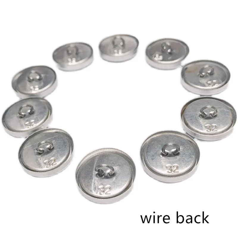 100set 18-60L Stoff Dachte Taste Komponente Draht Zurück Scrapbooking Handmade Handwerk Sofa Taste Haar Zubehör – Detail 1
