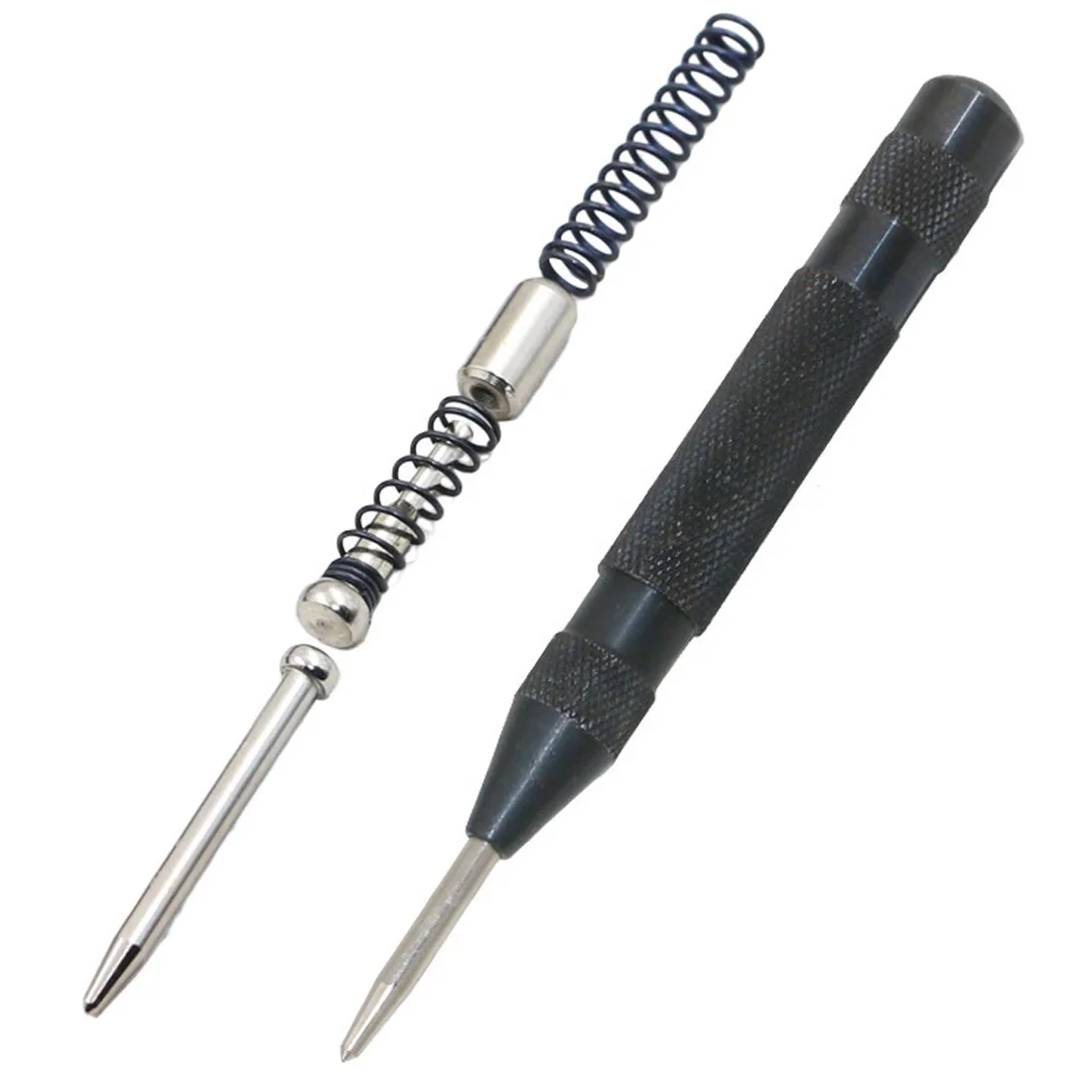 5 นิ้ว Automatic Center Pin Punch สปริงโหลดเครื่องหมายเริ่มต้นเครื่องมือ Holes ไม้กด Dent Marker งานไม้เครื่องมือเจาะ Bit