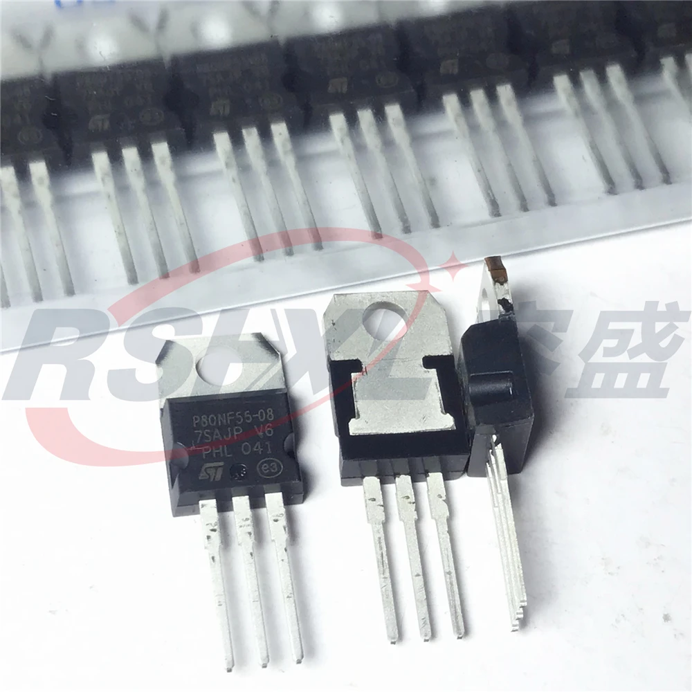 STP80NF55-08 P80NF55-08 80NF55 TO-220 80A 55V NEW ORIGINAL 10PCS/LOT