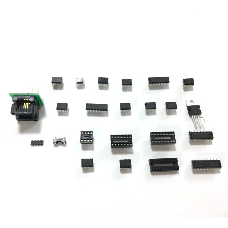 HFES IC Chip Assortment 150Pcs,Opamp,Oscillator,Pwm,PC817,NE555,LM358,LM324, JRC4558,LM393,LM339,NE5532 Incl. Sockets