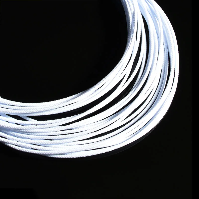 1-10M 3-30mm White Cable Sleeves Snakeskin Mesh Wire Protecting Nylon Tight PET Expandable Insulation Sheathing Braided Tube