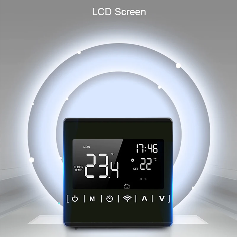 Thermostat intelligent à écran tactile LCD AC85-240V, régulateur de température pour l'eau, chauffage électrique au sol, chaudière à gaz, fonctionne