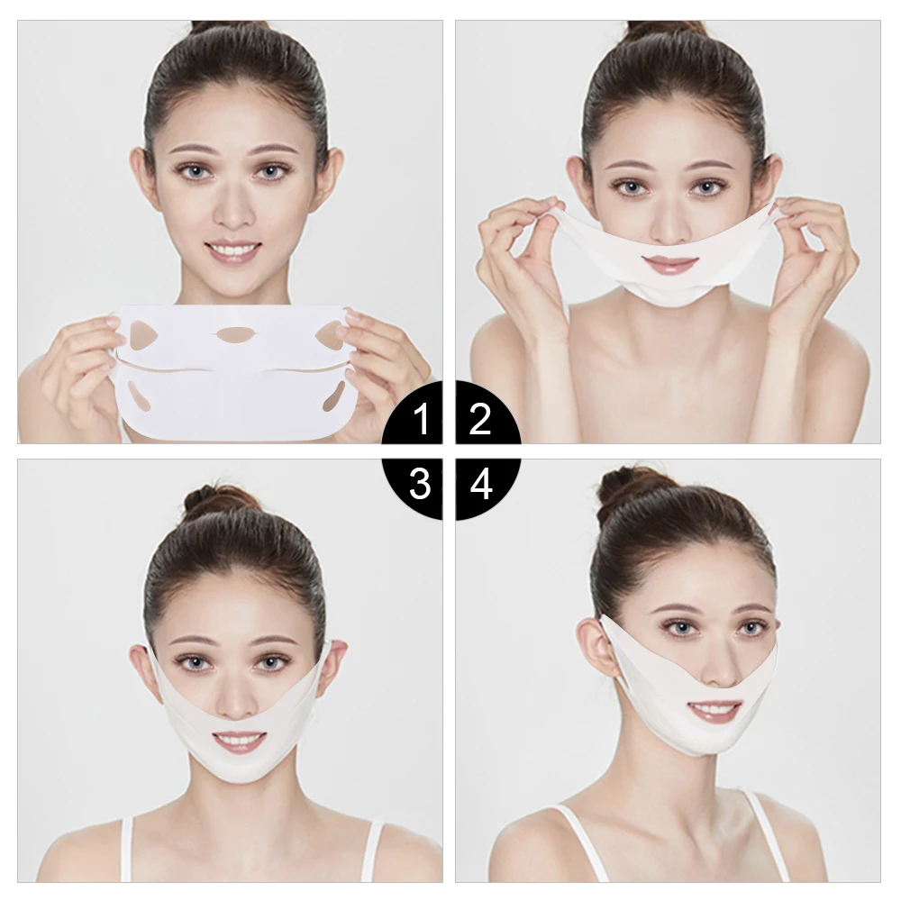 V Shape Mask Face Firming Mask Chin facial Lifting Mask Massage Wrinkle Shaper V Line Mask Slimming Beauty Skin Care Tool Lady