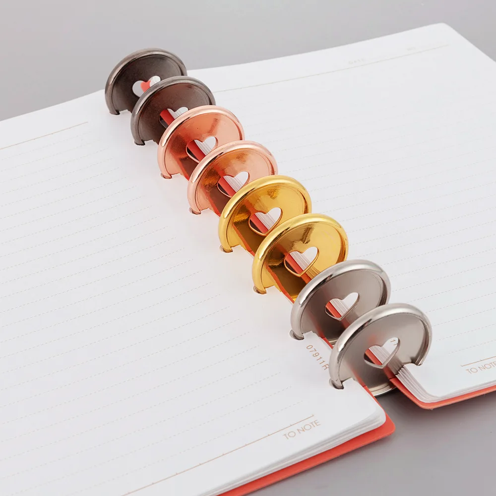 11pcs 35mm Mushroom Hole Binding Buckle Planner Binder Discs Notebook Disc Binding Rings Notebook Accessories Office Supplies