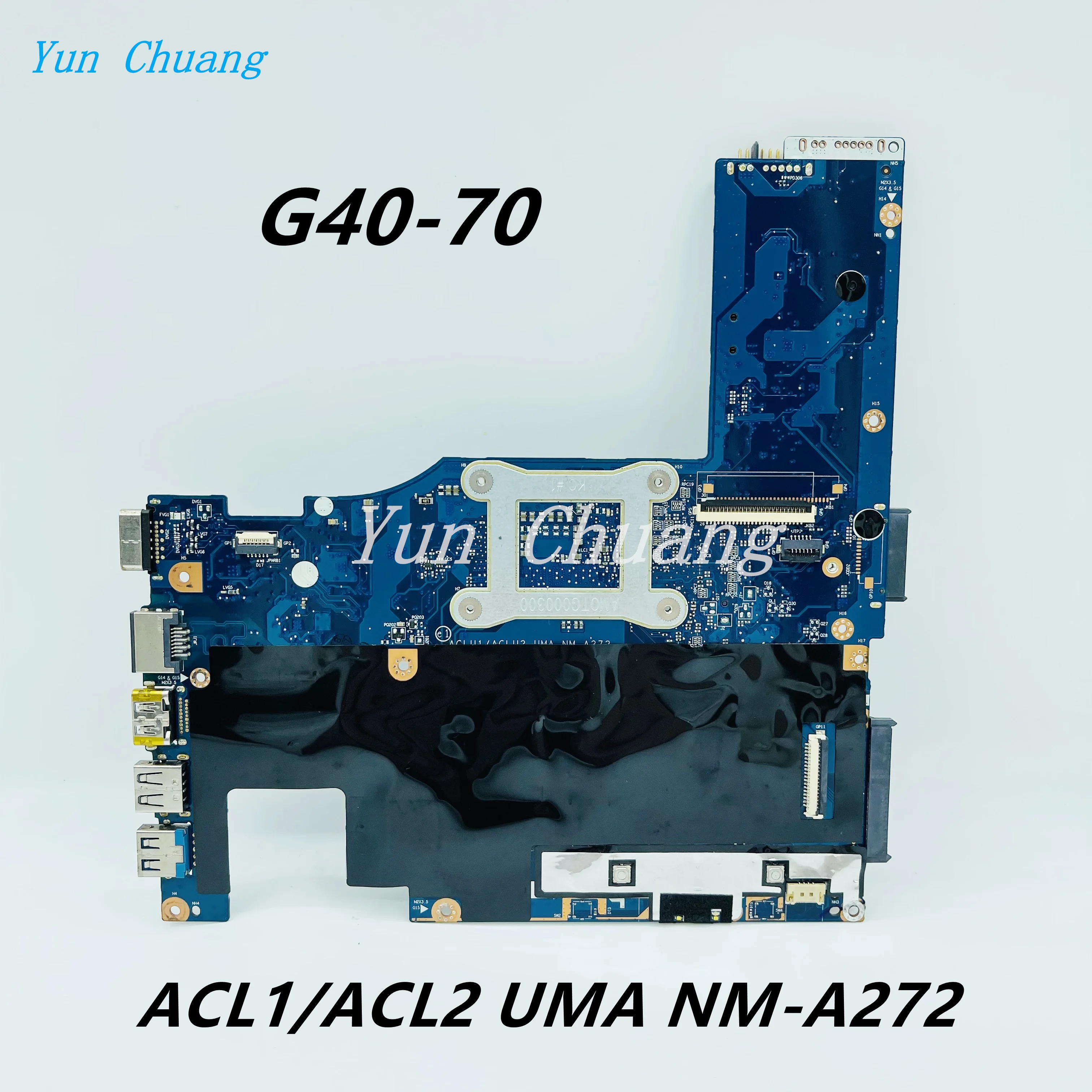 Imagem -02 - Uma Nm-a272 Z4070 Laptop Motherboard Mainboard para Lenovo Ideapad G40-70 Sr1dv 2957u Cpu Ddr3l 100 Teste 90006456 Aclu1 Aclu2