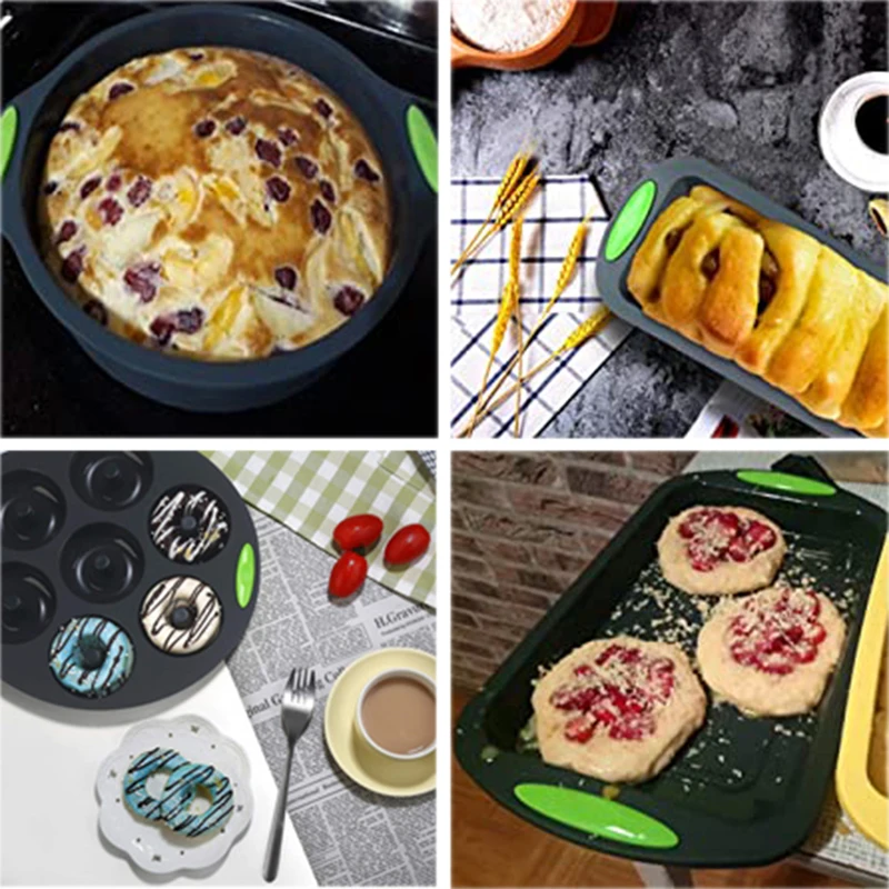 41pcs/Set Baking Tools Heat-resistant Silicone Cake Mold Toast Bread Muffin Cupcake Donut Cake Moulds Bakeware Kitchen Gadget