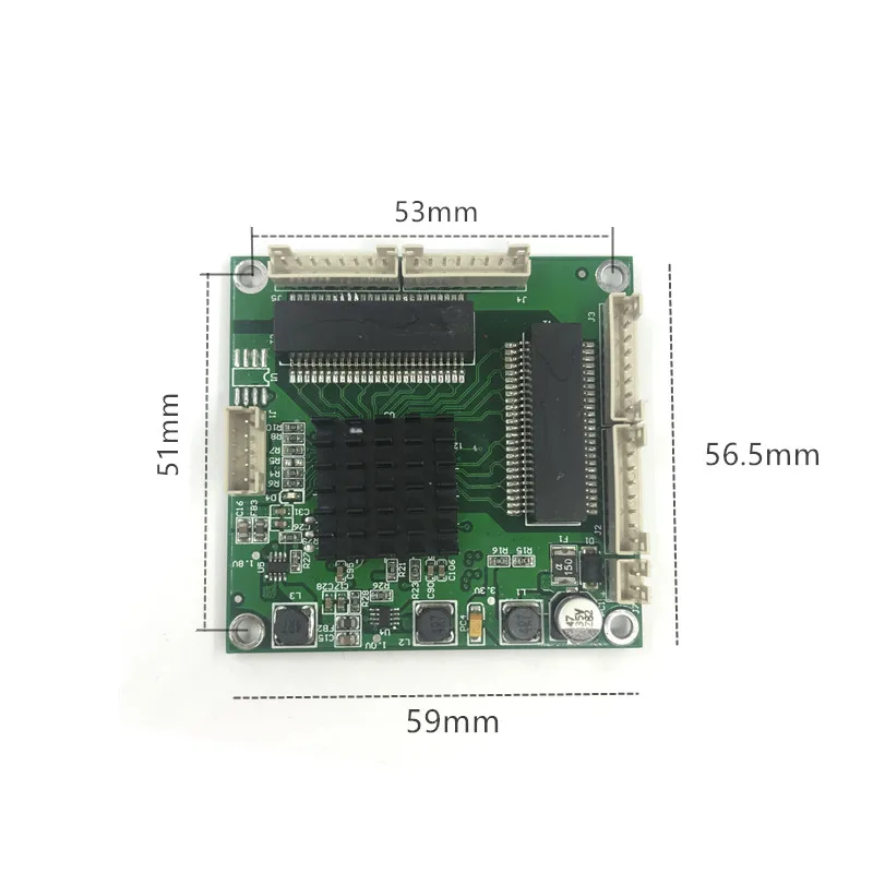 Módulo de interruptor Ethernet Industrial, placa PCBA de 5 puertos, sin gestión, 10/100/1000mbps, OEM, autodetección