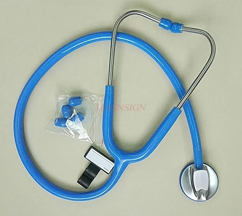 Single head luxury silver back stethoscope gift box single tube adult children universal earpiece