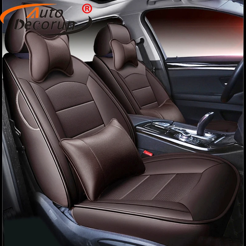 

AutoDecorun Custom Fit Seat Cushion for Cadillac ATS 2013-2015 Accessories Cowhide & PVC Leather Seat Covers for Cars Protectors