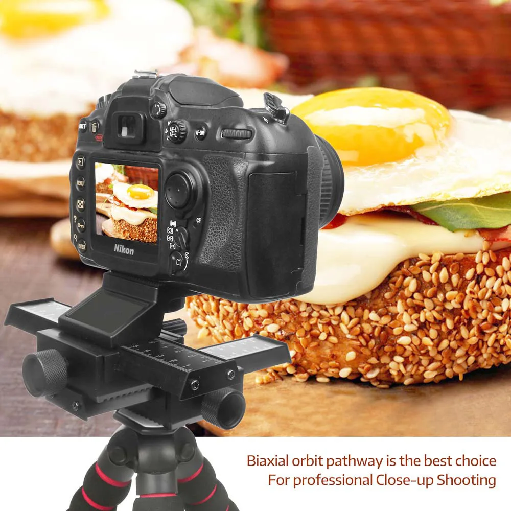 4 Way Macro Focusing Rail Slider for DSLR Camera Macro Camera Gimbal Stabilizer with 1/4\