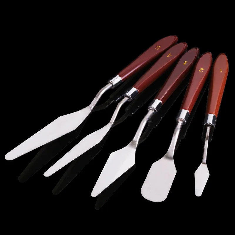 1pc Mixed  Oil Painting Stainless Steel Flexible Scraper Spatula Artist Painting for Color Mixing Spreading Applying Oil Canvas