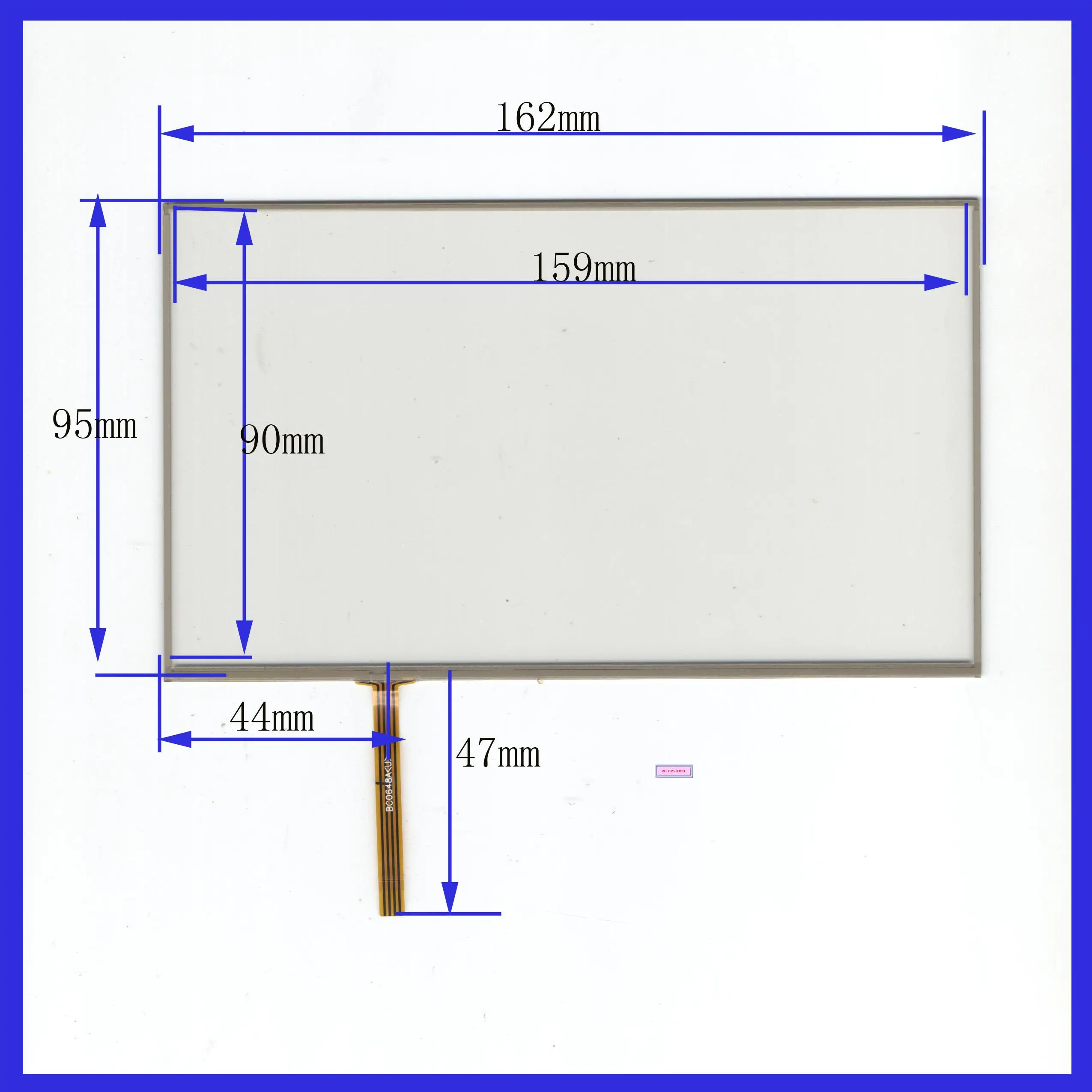 

7-inch four Wire 162*95 BC0648 Handwritten Touch External resistor Screen ,compatible for Car DVD Navigation Universally