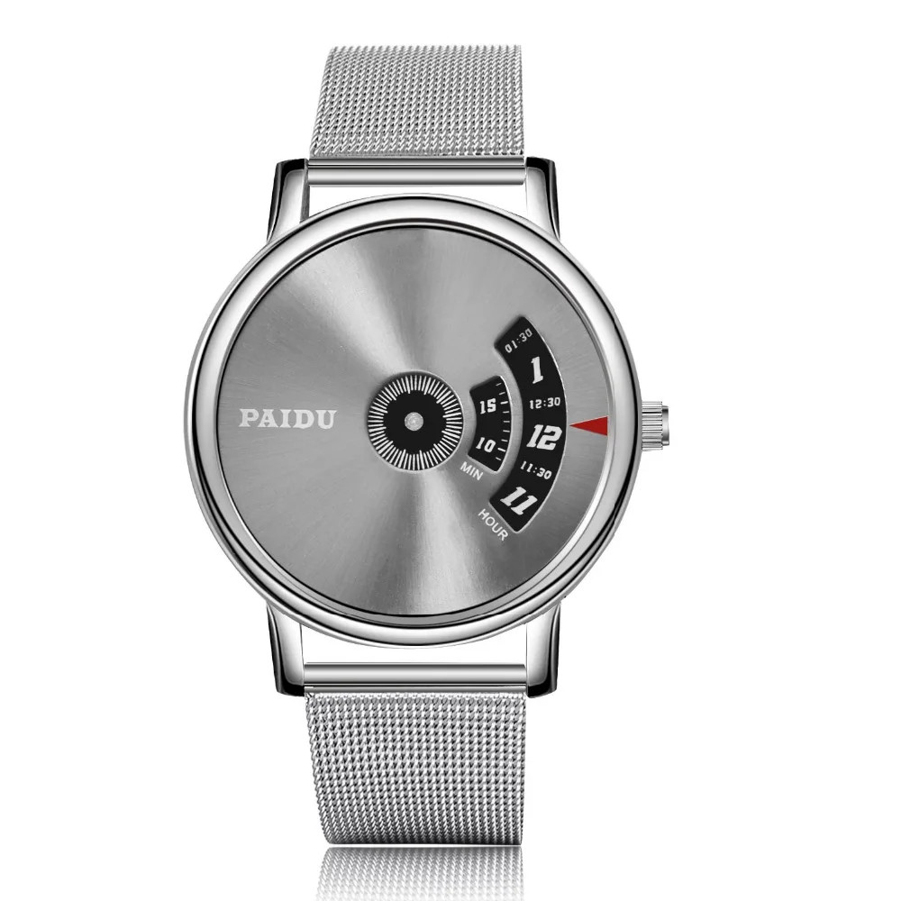 2019 PAIDU Watch Men Watches Fashion Creative Turntable Watches Men Stainless Steel Men's Watches Quartz erkek kol saati relogio