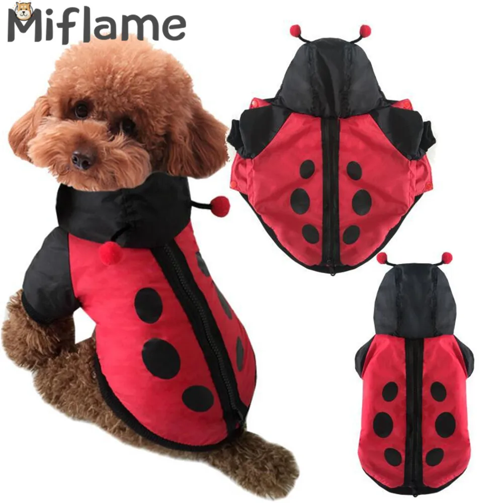 

Miflame Cartoon Animals Puppy Clothing Ladybug Small Dogs Hoodies Four-legged Dog Halloween Costume Schnauzer Bichon Pet Outfits