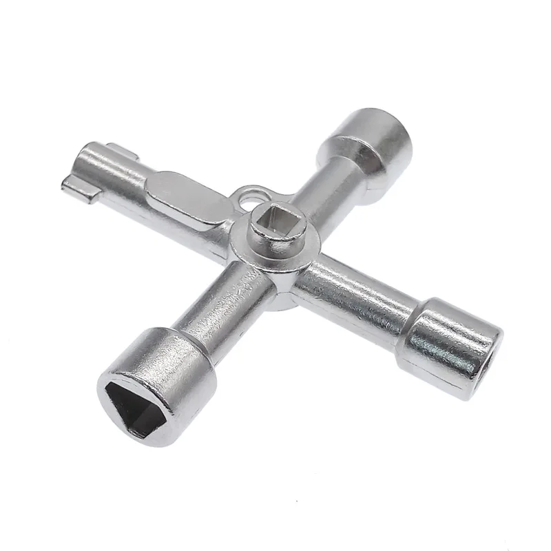 Cross Multi function Key electrical cabinet key Universal Triangle Wrench 5 in 1 Train Electrical Elevator Cabinet Valve Alloy