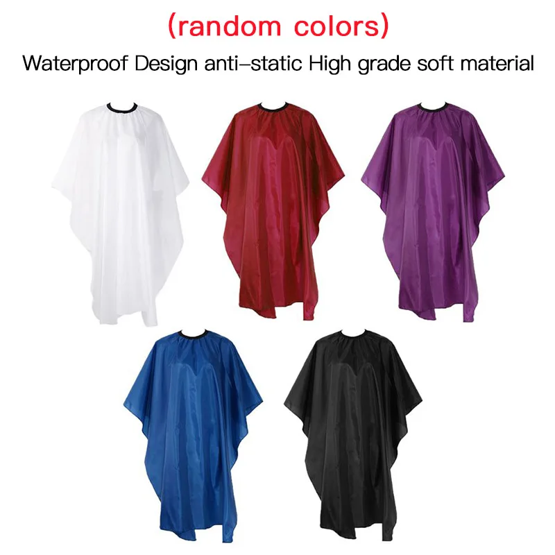 Adult Kids Dressing Cape Salon Gown Cover Barber Hairdresser Hair Cut Cloth Barber Haircut CapeWaterproof Cloth Random Color