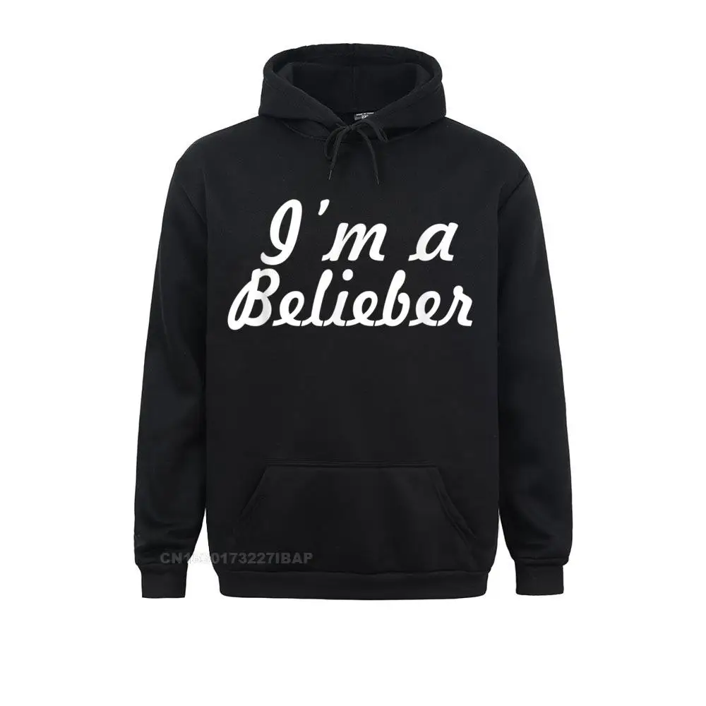 

I'm A Belieber Funny T-Shirt Family Women's Hoodies Chinese Style Sweatshirts Long Sleeve Cartoon Sportswears