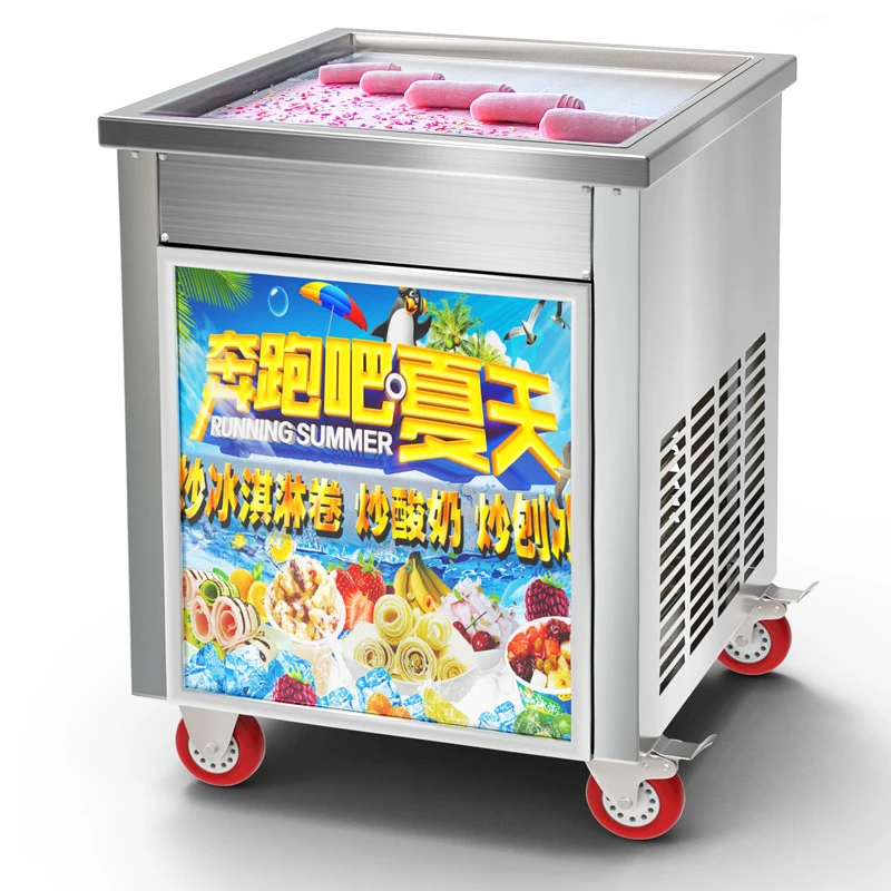 Fried Ice Cream Rolls Machine Diy Homemade Ice Cream Maker Machine Commercial Fried Yogurt Fried Ice Cream Machine 2100W