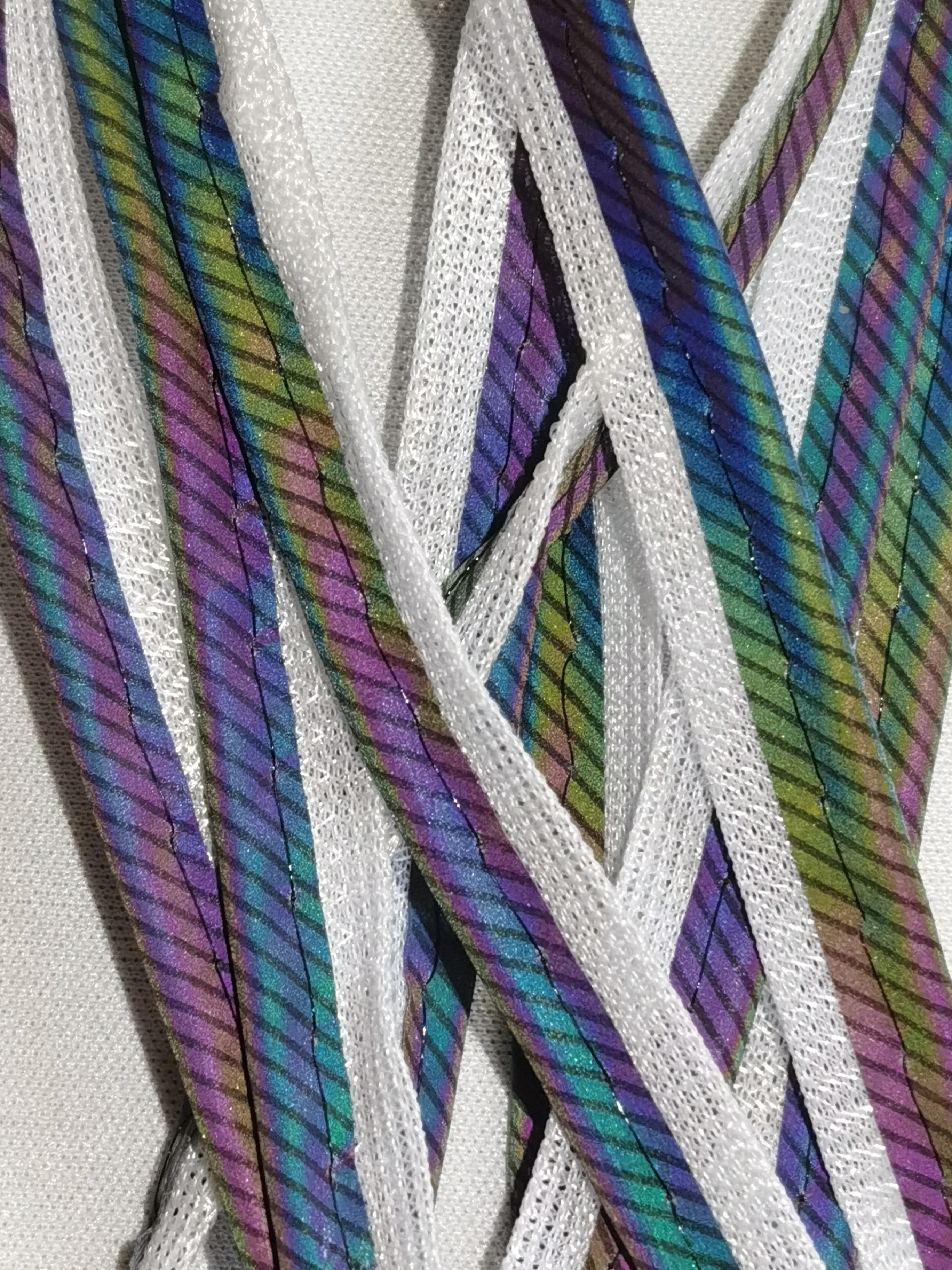 Stripe Rainbow Reflective Piping Colorful Twill Fabric Strip for Edge Covering On Clothes Garment Accessories 5 Meters