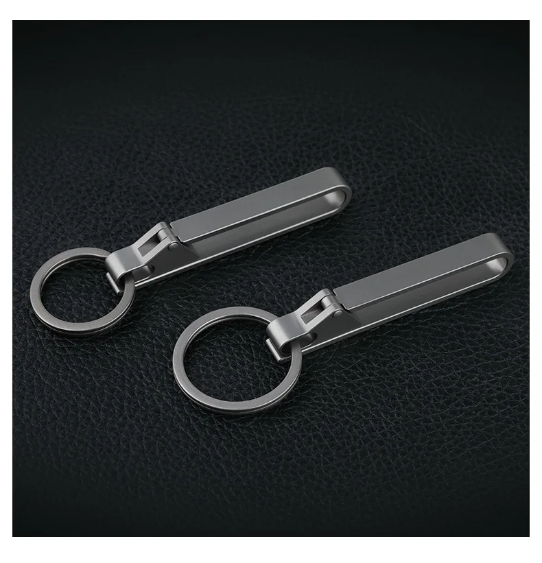 High Quality Titanium Alloy Keychain Men's Super Light Belt Waist Hanging CAR Key Chain Keyring Easy To Use Pendant Belt Buckle