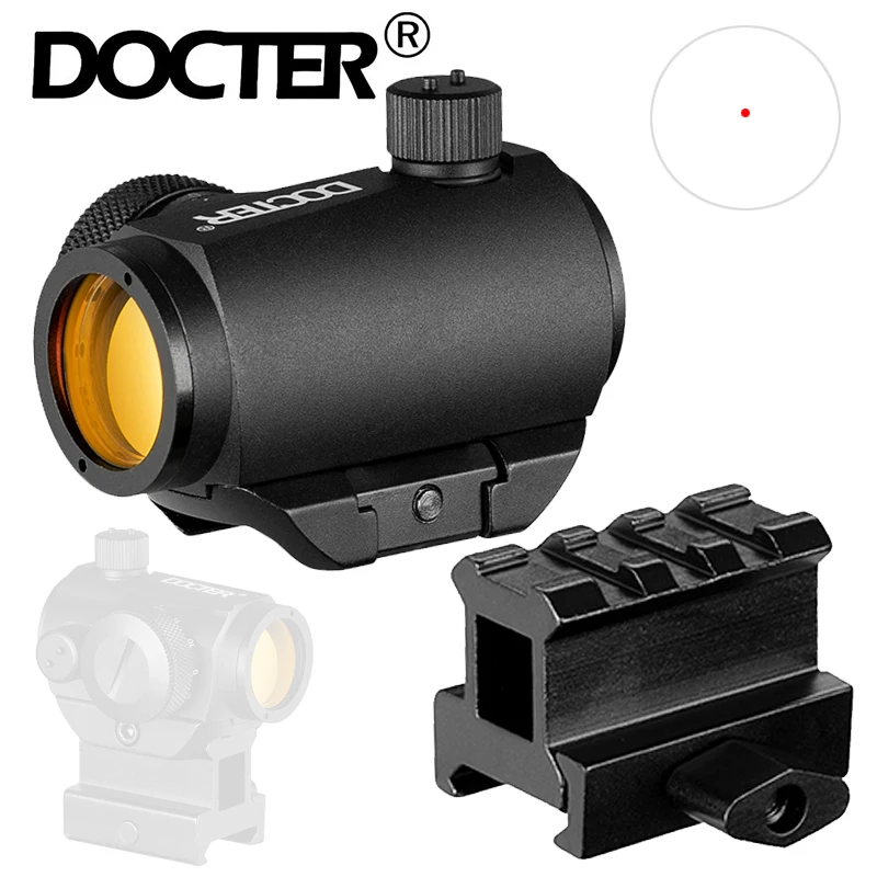 Mini 1X24 Rifescope Sight Illuminated Sniper Red Green Dot Sight With Quick Release Red Dot Scope 20mm Rali Mount Hunting