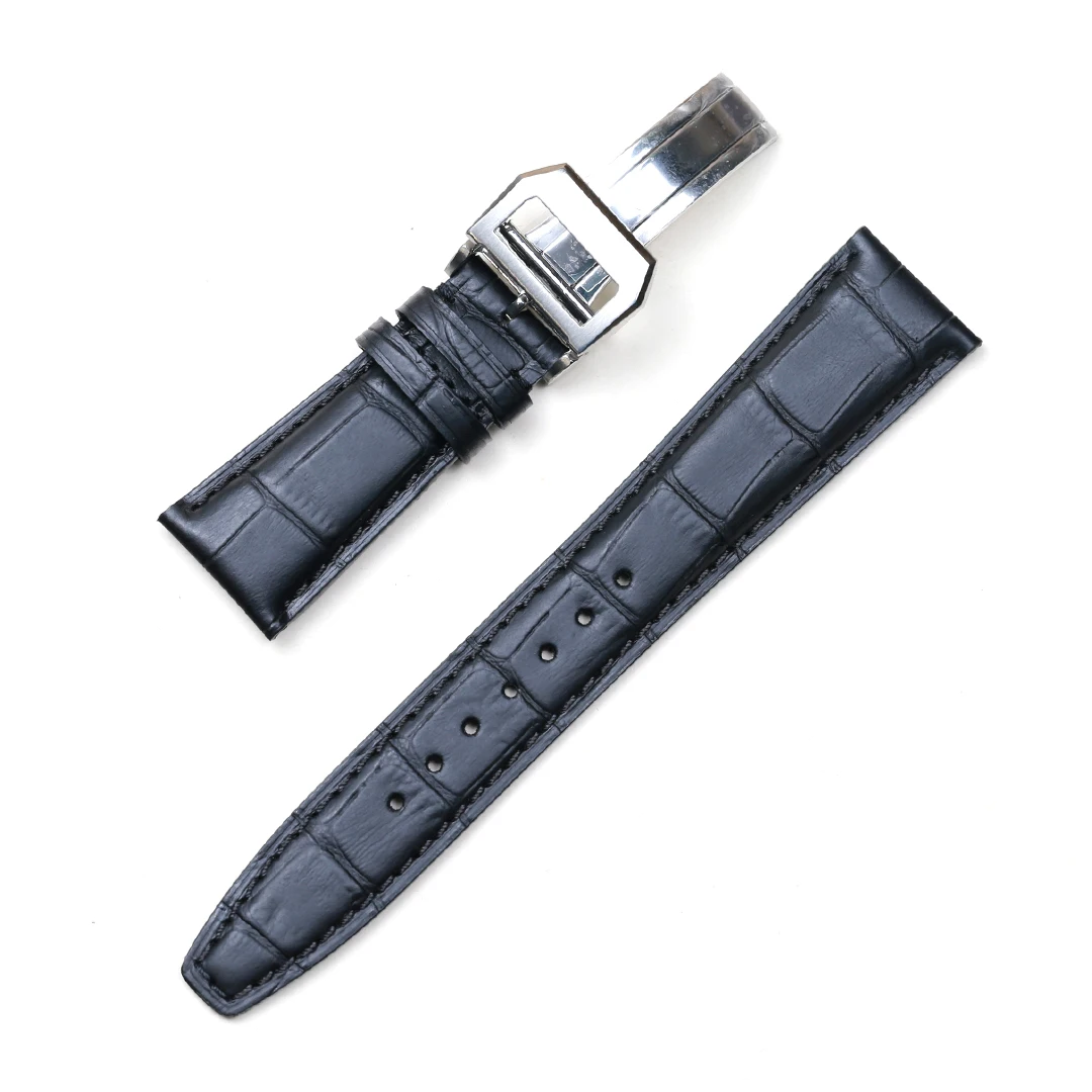 PESNO Genuine Calf Skin Leather Black Brown Dark Blue Watch Band Men Watch Accessories 20mm 22mm compatible for IWC Portuguese