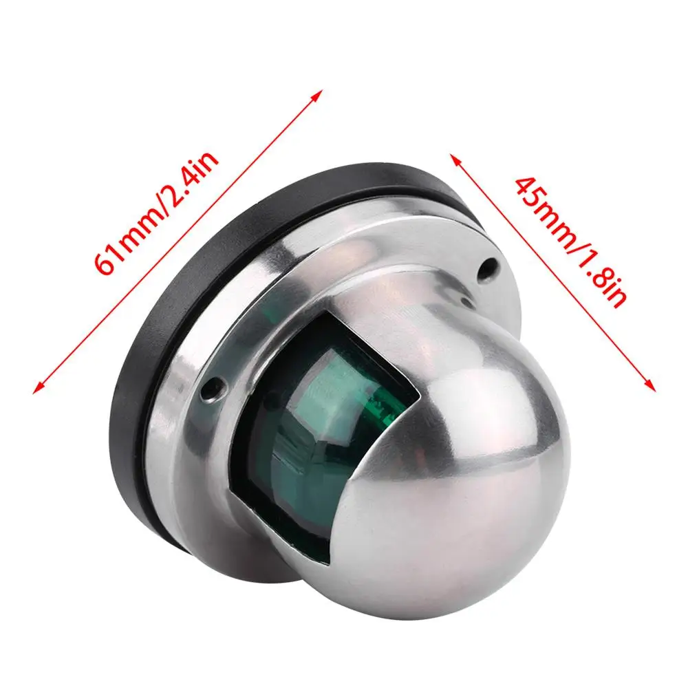 12V Marine Boot Rvs Rode En Groene Led Light Navigatie Signaal Lamp IP66 Waterdicht Voor Speedboot Jacht Accessoires