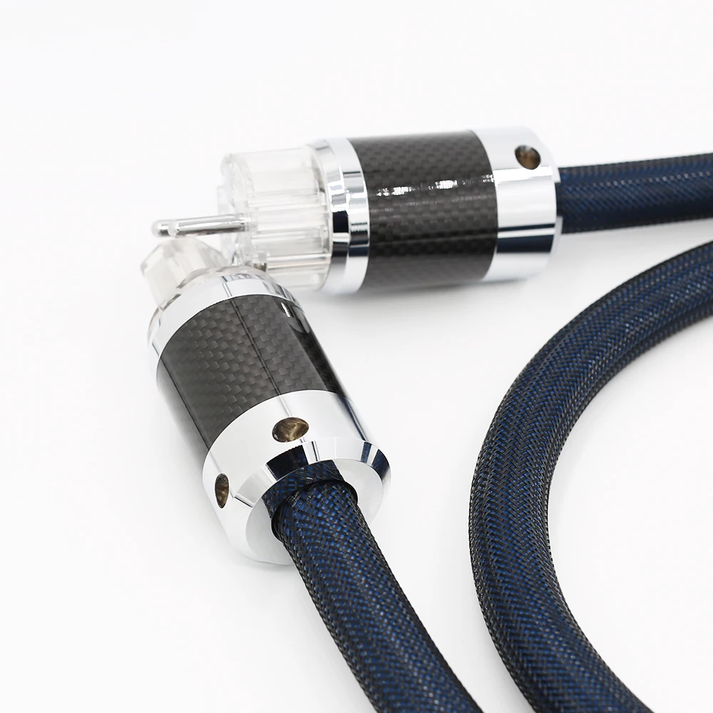 P111 Bạc cao cấp Mạ OFC Hifi Cáp Sợi Carbon mạ Rhodium AC EU AU MỸ cắm điện Nguồn dây Điện Nguồn dòng CD