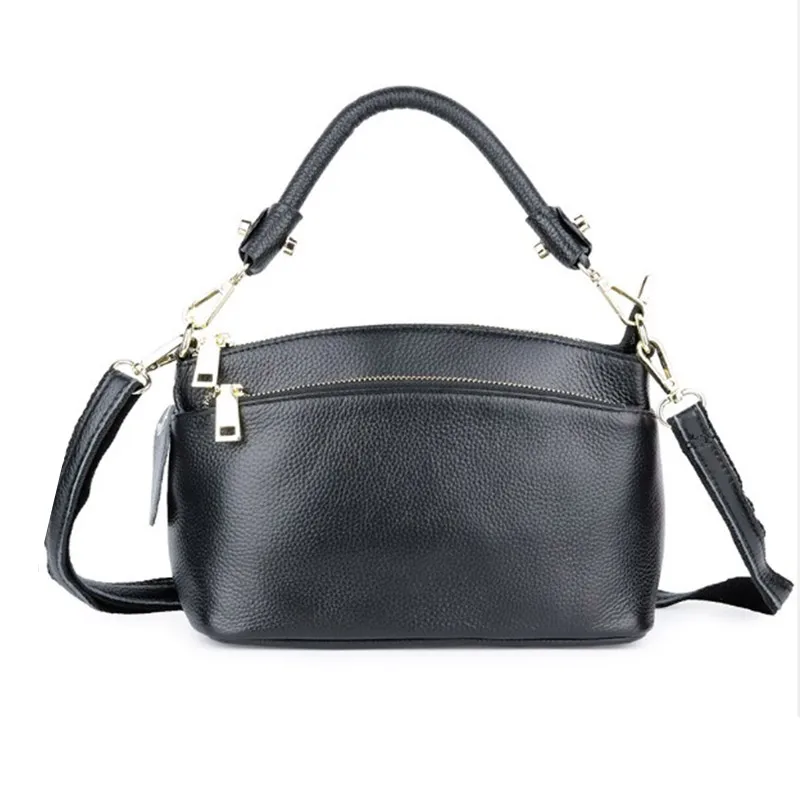 Small Women Genuine Leather Handbags Young Lady Leather Messenger Bags Women\'s Trendy Evening Clutch Bag Shoulder Bags