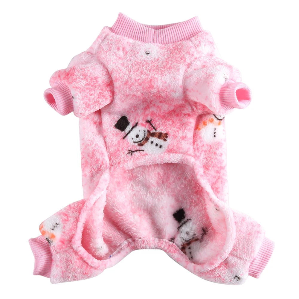 Christmas Pet Dog Pajamas For Cat Clothes Warm Pyjama Jumpsuit For Small Dogs Sleepingwear Winter Flece Pet Chihuahua Coat  35