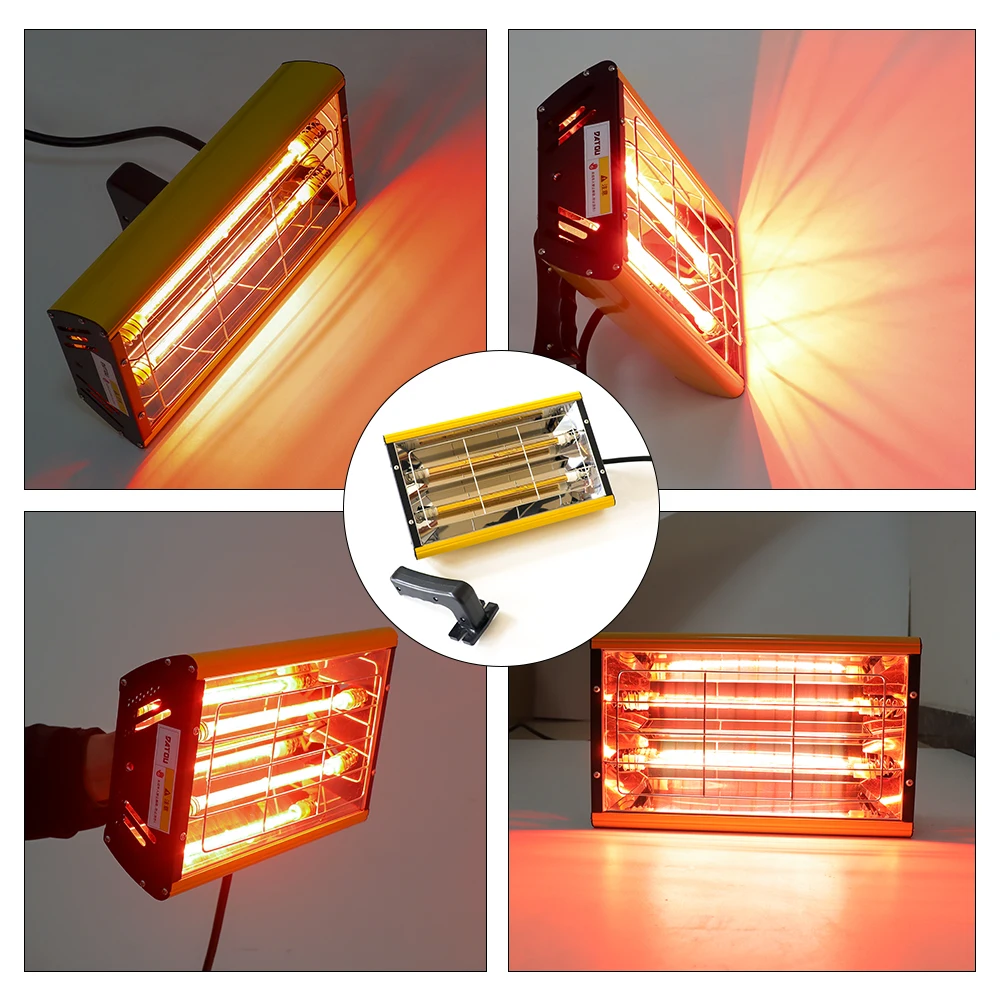 2000W Infrared Paint Curing Lamp Handheld Shortwave Infrared Heating Lamp Car Body Repair Paint Dryer