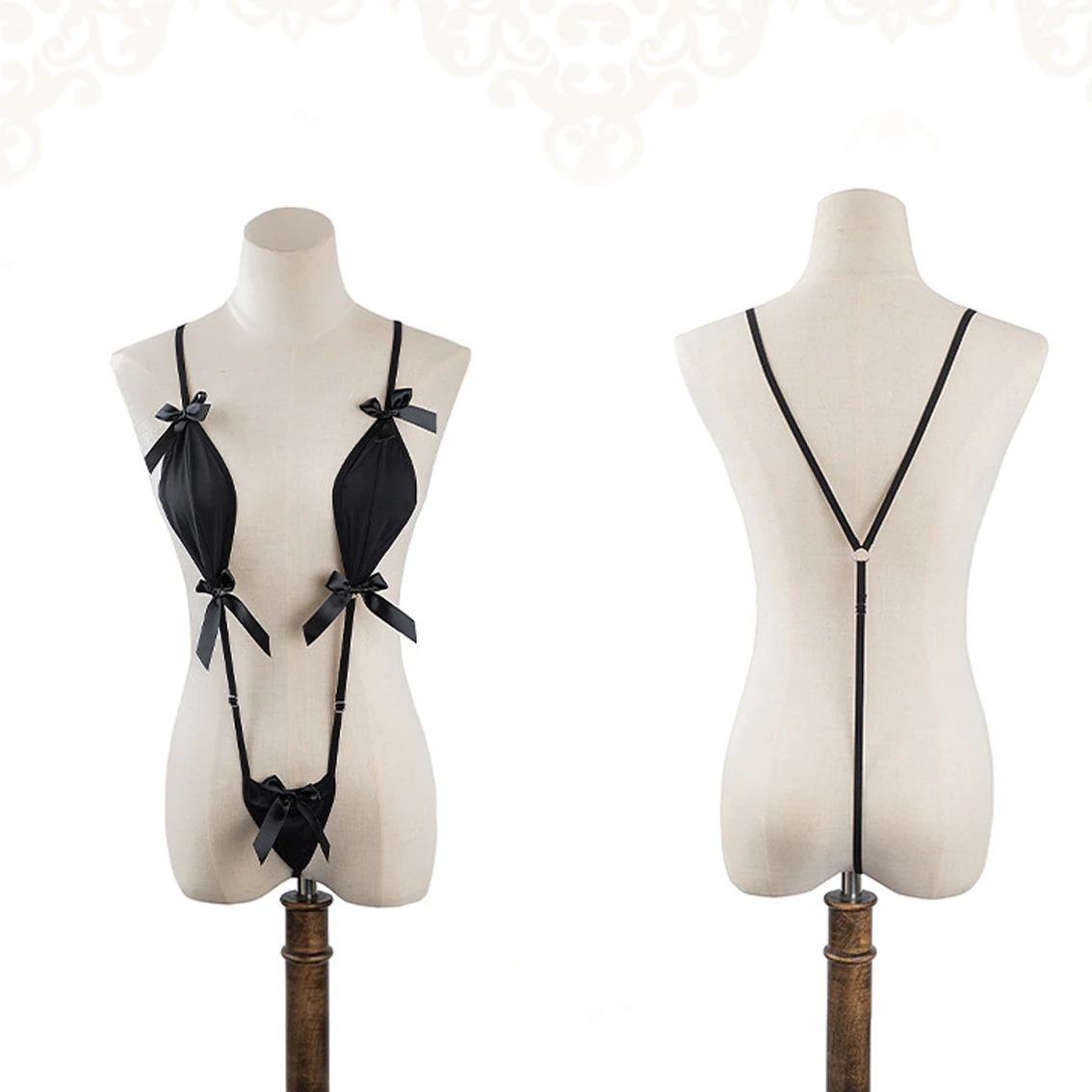 Camisón transparente erótico para mujer, ropa de dormir negra, Sexy, con tirantes finos, sin mangas, lencería exótica