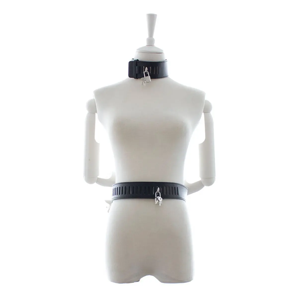 Exotic Accessories of Leather Arms Behind Back Handcuffs Neck Collar Bondage for Bdsm Adults Games Sex Toys to Wrist Restraint