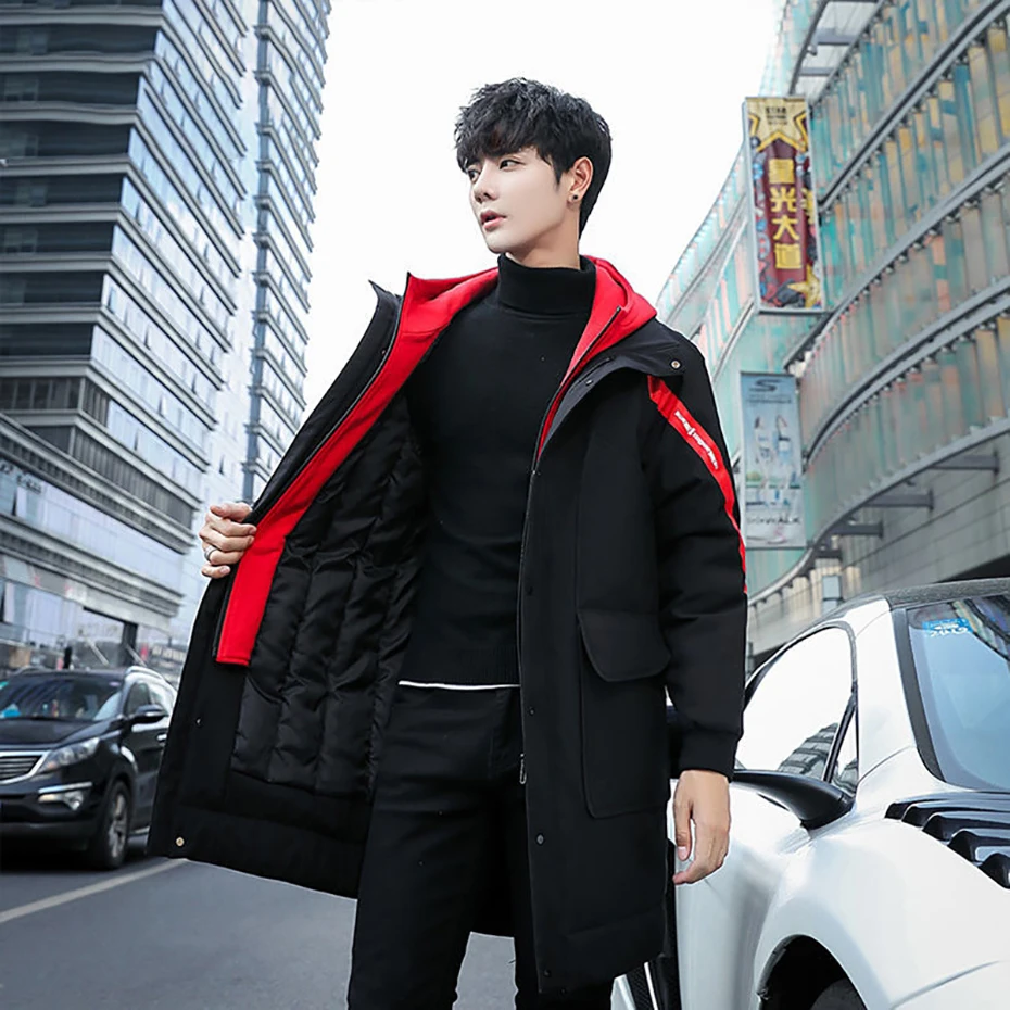 Fashion Winter Parkas Men's Coat Thick Men's Jacket Cotton Casual Hooded Men's Coat Men's Clothing