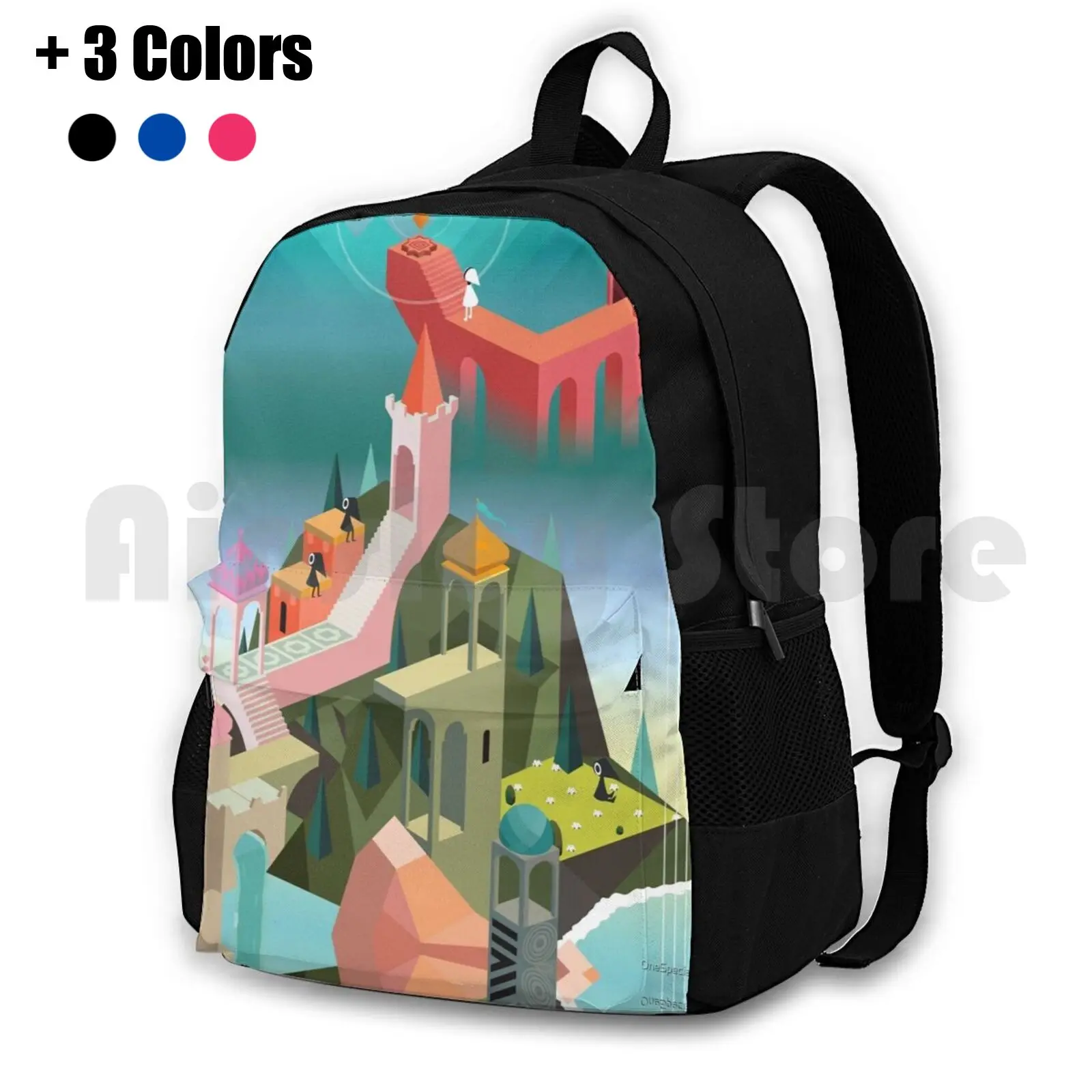 One Special Day Monument Valley Outdoor Hiking Backpack Waterproof Camping Travel Videogame Video Game Monument Valley Puzzle