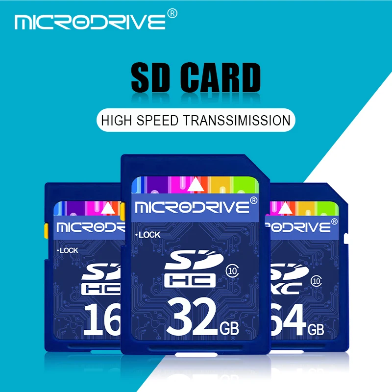 Professional 16GB 32GB U1 SDHC 64GB 128GB U3 SD Card Class10 V10 Memory Card For SLR Digital 1080p 3D 4K Video Camera