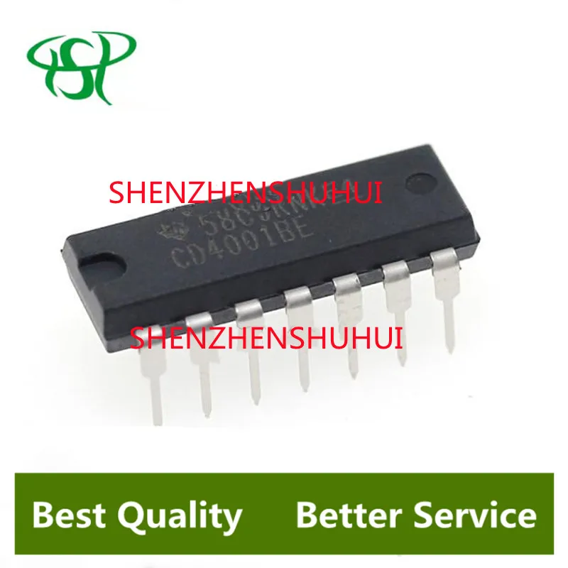10PCS CD4001BE DIP-14 CD4001 4001 CD4001B DIP14 Neue und Original IC Chipset