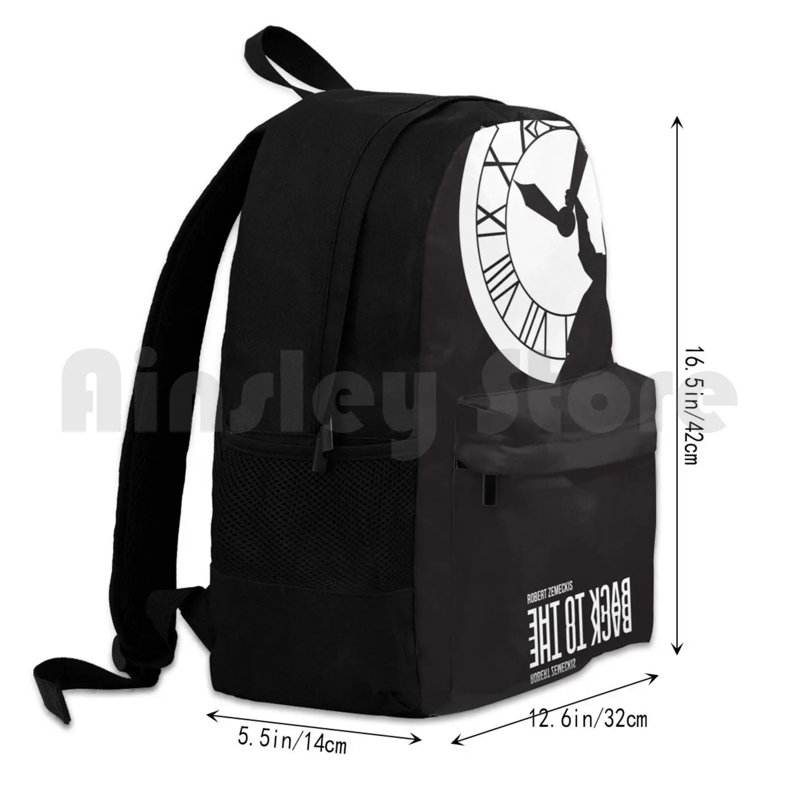 العودة إلى المستقبل-Doc Brown & The Clock Tower حقيبة ظهر للمشي لمسافات طويلة في الهواء الطلق مقاومة للماء والتخييم والسفر العودة إلى المستقبل 80s