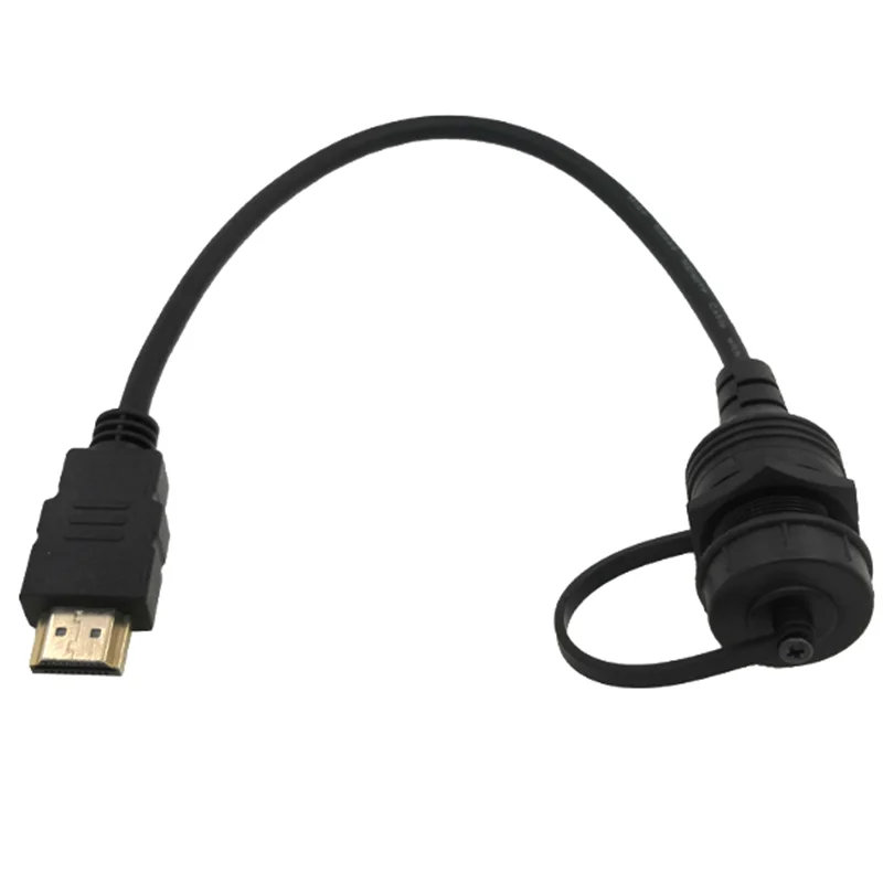 High-Definition HDMI-compatible 2.0 60ZH 4K Male to Female Dashboard Waterproof Car Motorcycle Ship Embedded Extension Cable