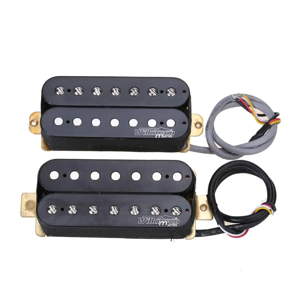 

Wilkinson M Series WOH Classical Open Style Ceramic Humbucker Pickups Set for 7-String Electric Guitar, Black