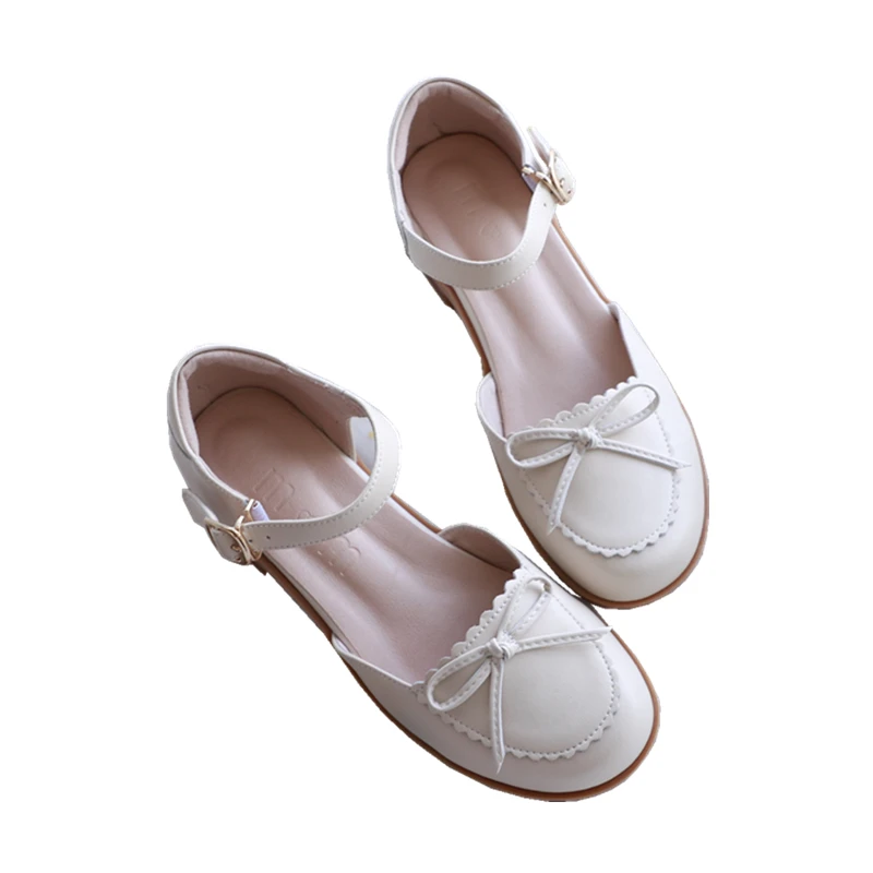 Cute Sweet Lolite Sandals Japanese Pu Leather Shoes Female Students Jk Uniform Shoes Loli Shoes College Mary Jane Shoes